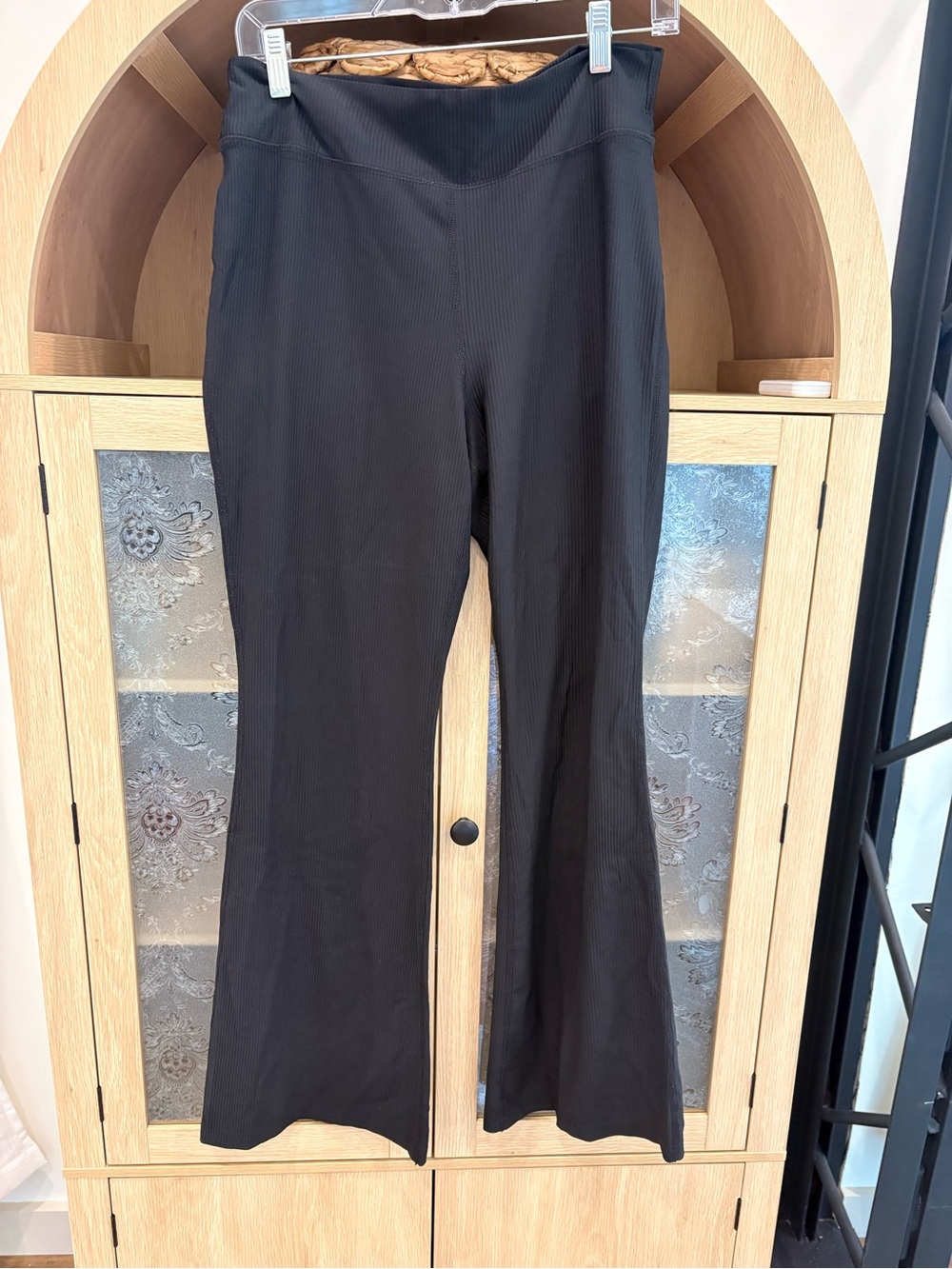 Old Navy Black Boot Cut Ribbed Leggings
